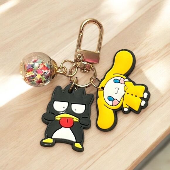 Badtz-Maru Cinnamoroll Confetti Ball Keychain Zipper Pull - Picture 1 of 3